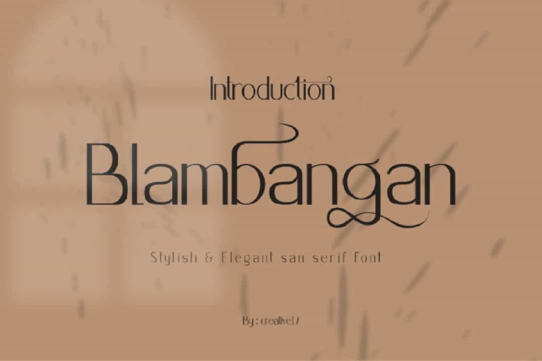 Blambangan Font Image 1
