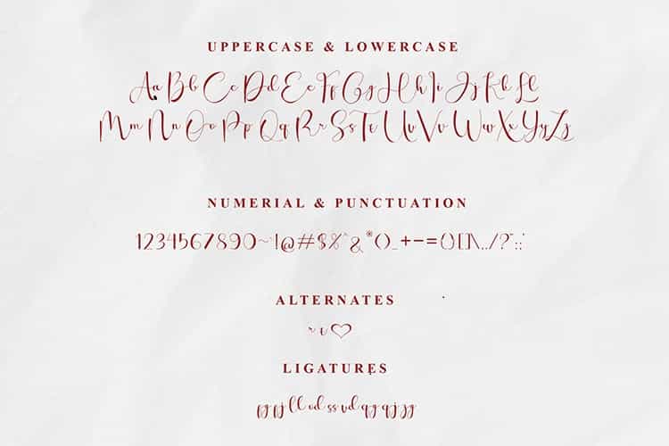 Wina aprilina Font Image 2