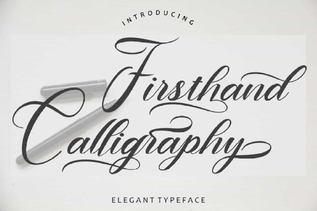 Firsthand Calligraphy Font Image 1