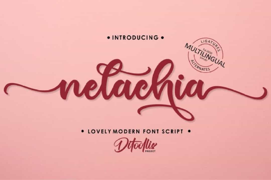 Nelachia Font Image 1
