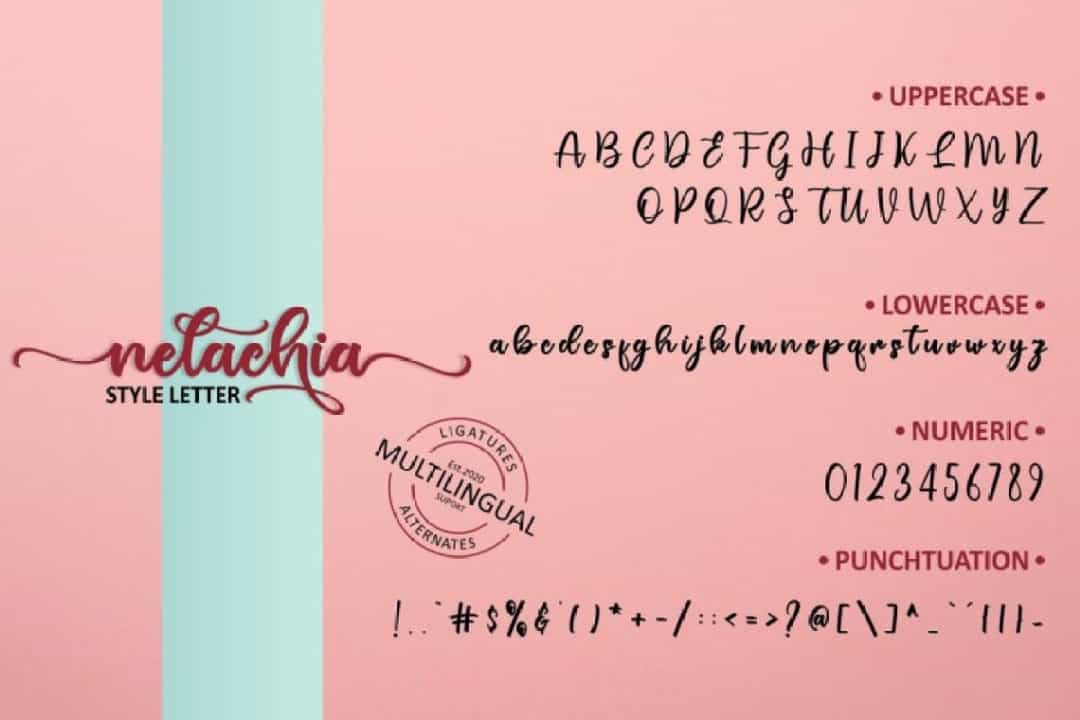 Nelachia Font Image 3