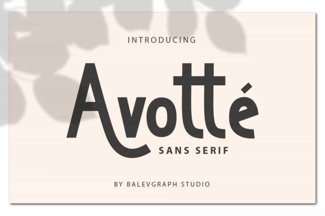 Avotte Font Image 1