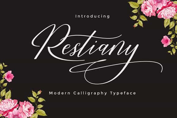 Restiany Script Font Image 1