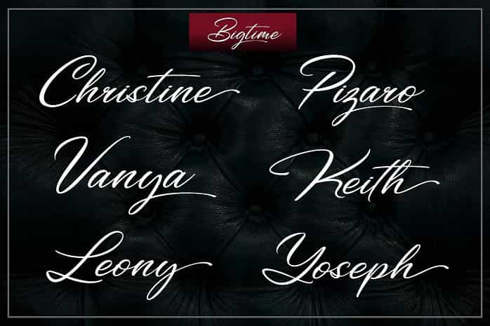 Bigtime Script Font Image 2