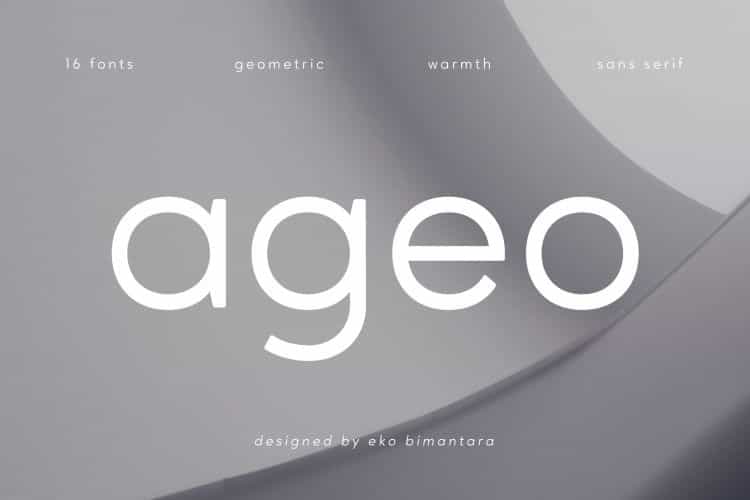 Ageo Geometric Sans Font Family Image 1