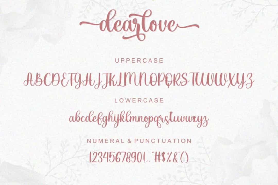 Dearlove Font Image 3