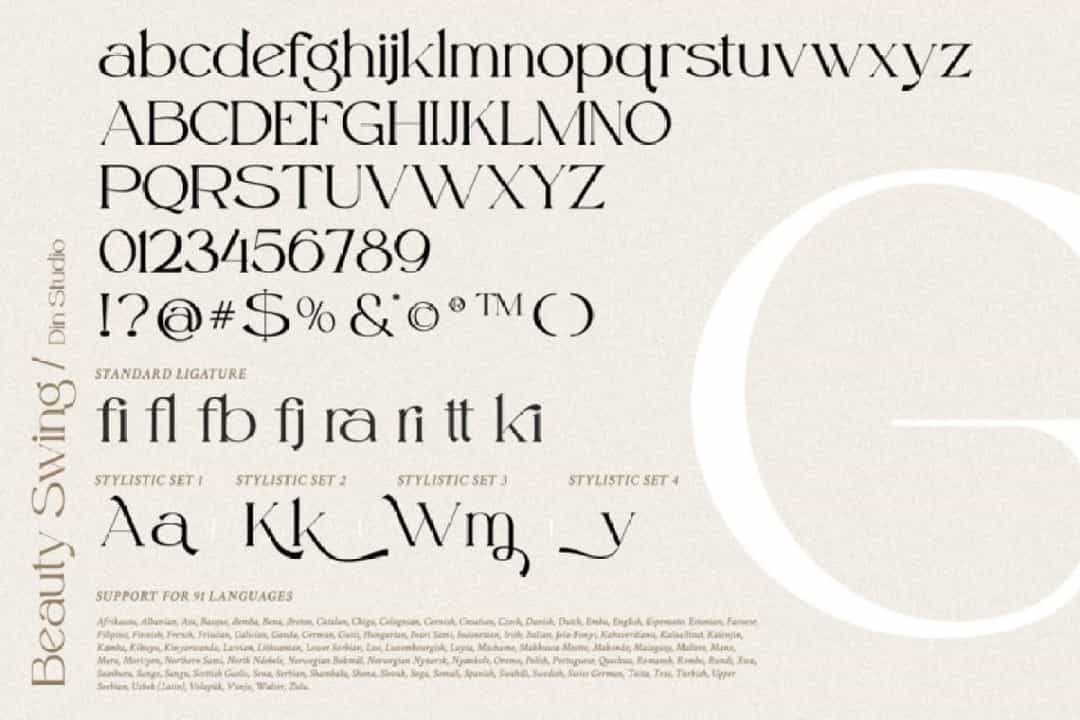 Beauty Swing Font Image 3