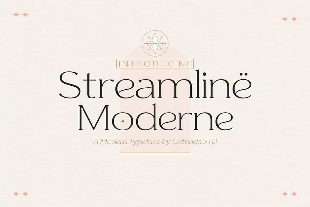 Streamline Moderne Font Image 1