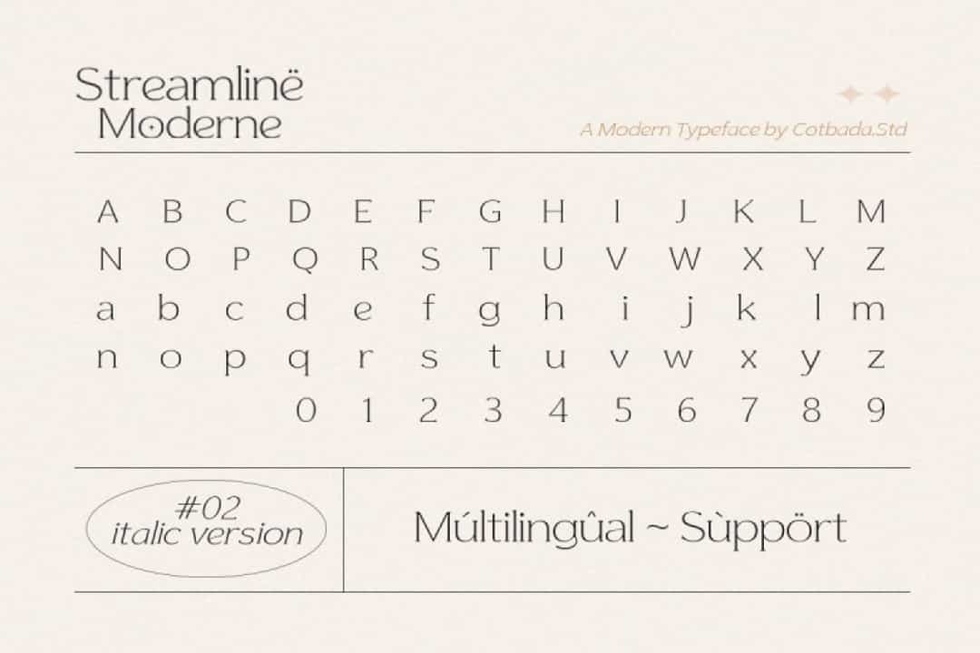 Streamline Moderne Font Image 3