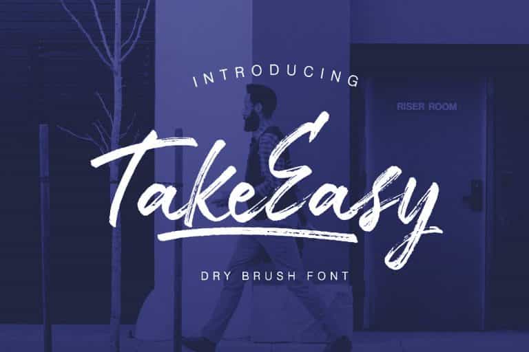 TakeEasy Brush Font Image 1