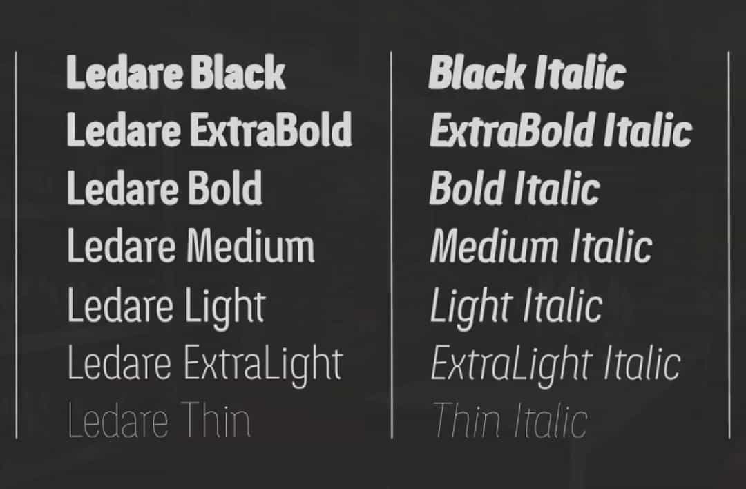 Ledare Font Image 2