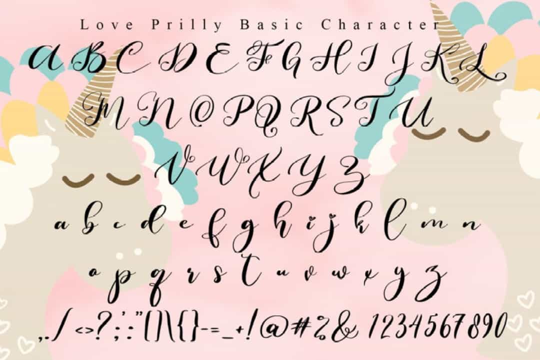 Love Prilly Font Image 3