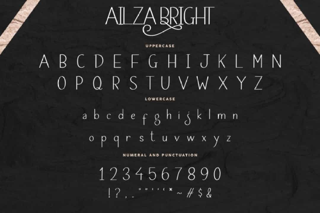 Ailza Bright Font Image 2