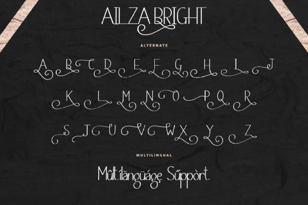 Ailza Bright Font Image 3