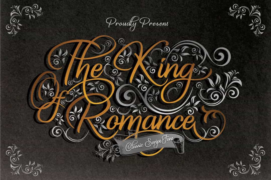 The King Of Romance Font Image 1