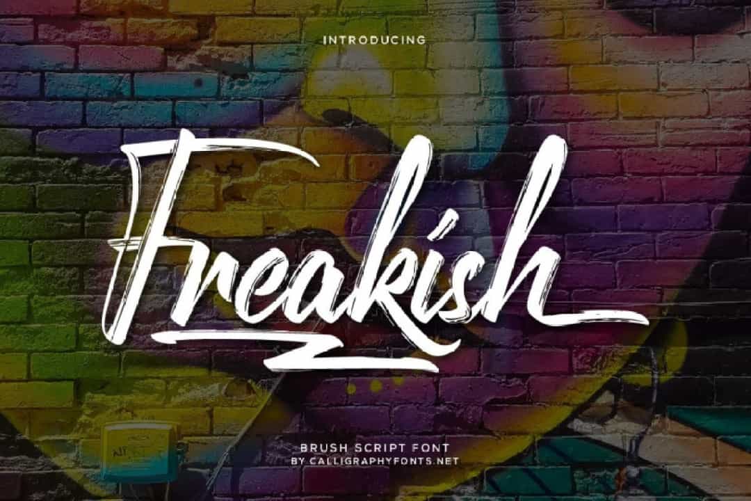 Freakish FontFreakish Brush Script Font Image 1