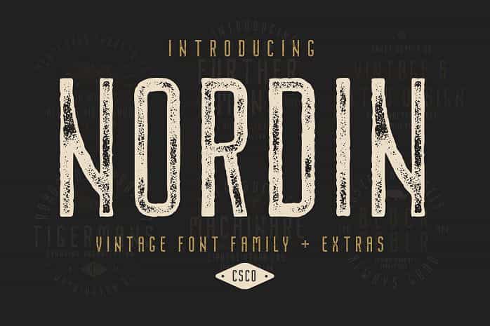 Nordin Vintage Font Image 1