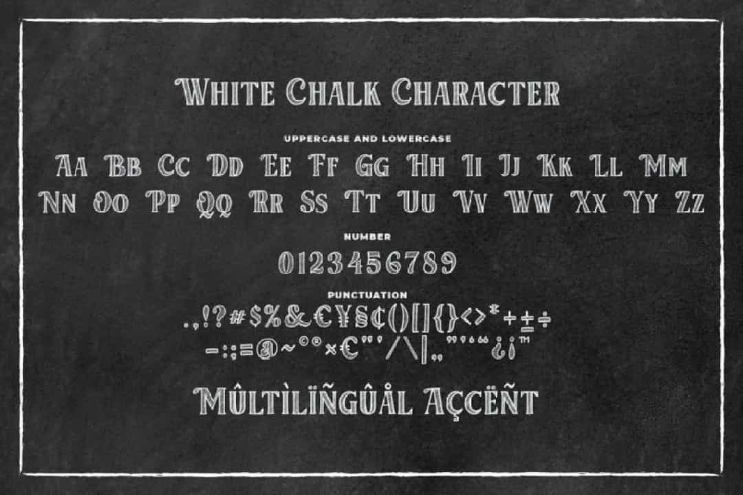 White Chalk Font Image 3