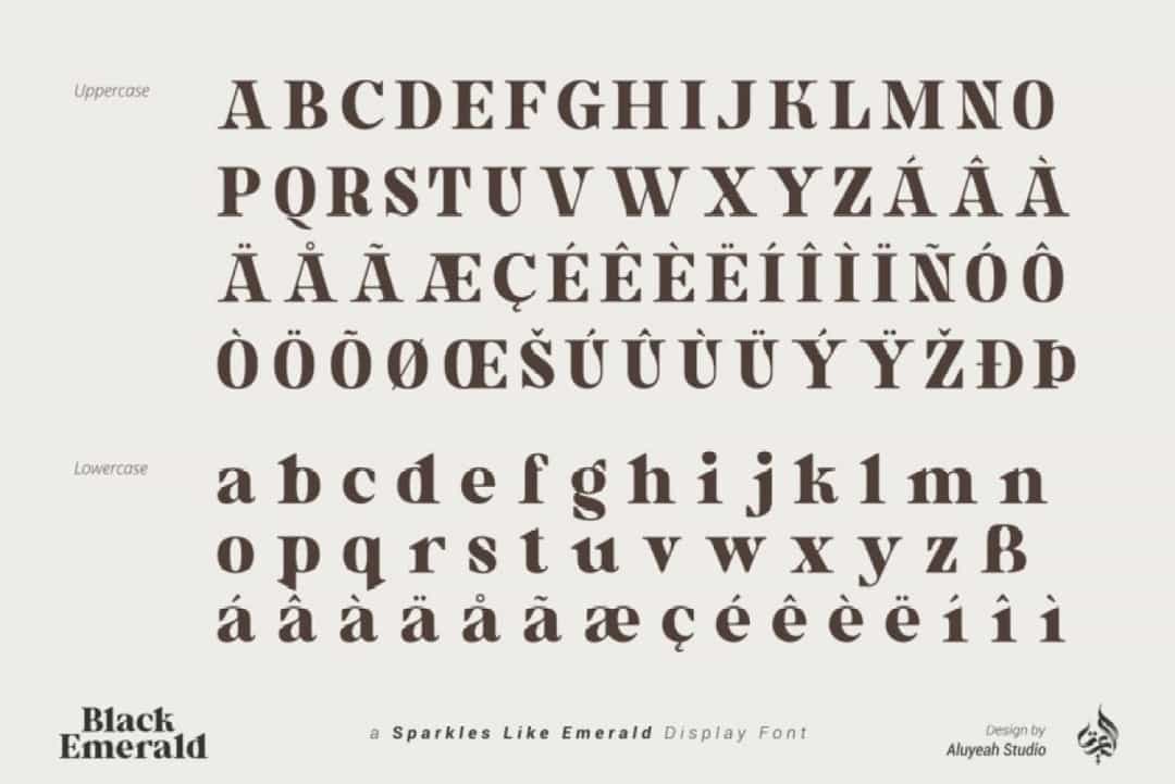 Black Emerald Font Image 2