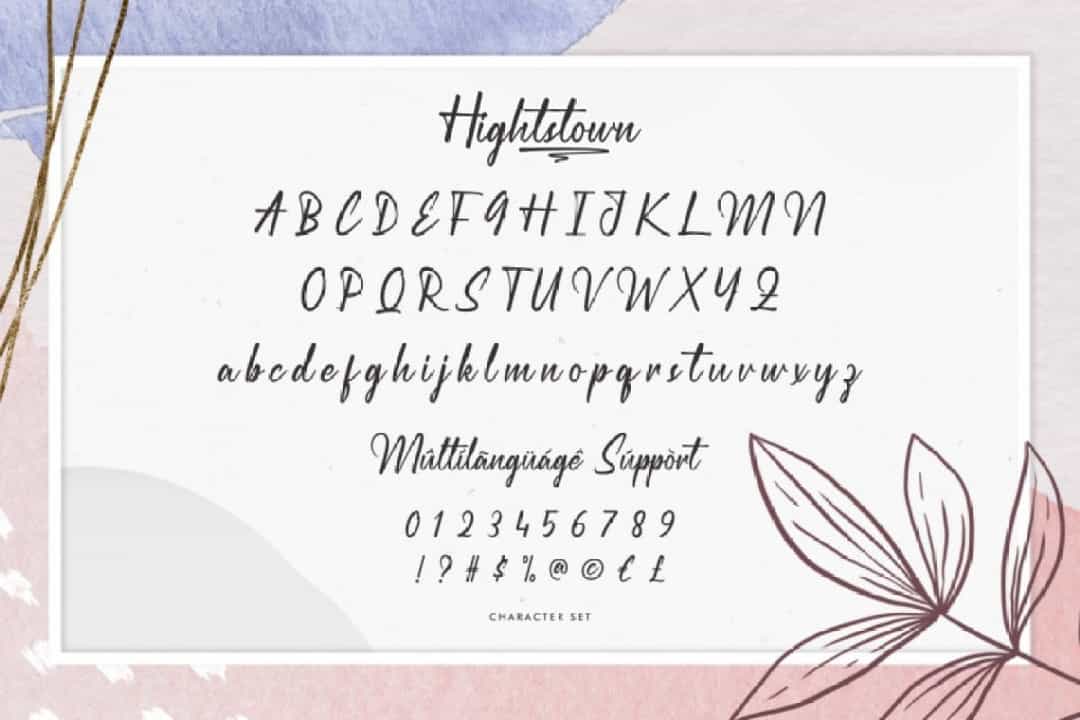Hightstown Font Image 3