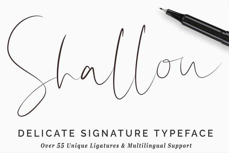 Shallou Signature Font Image 1