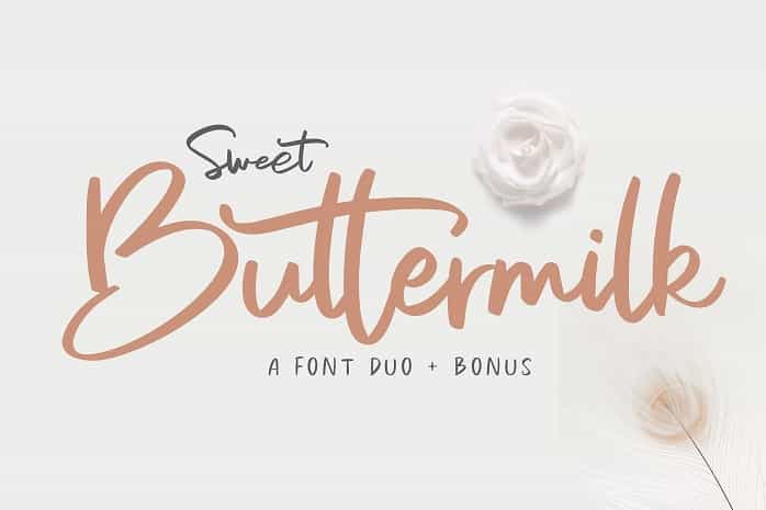 Sweet Buttermilk Font Duo Image 1