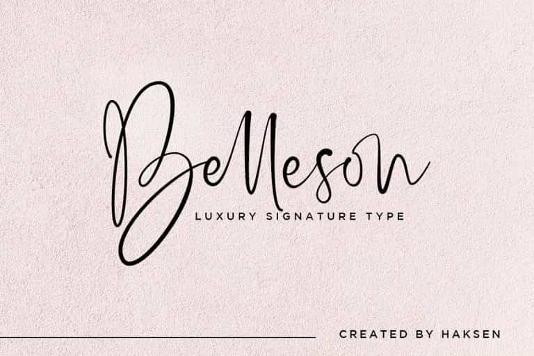Belleson Luxury Script Font Image 1