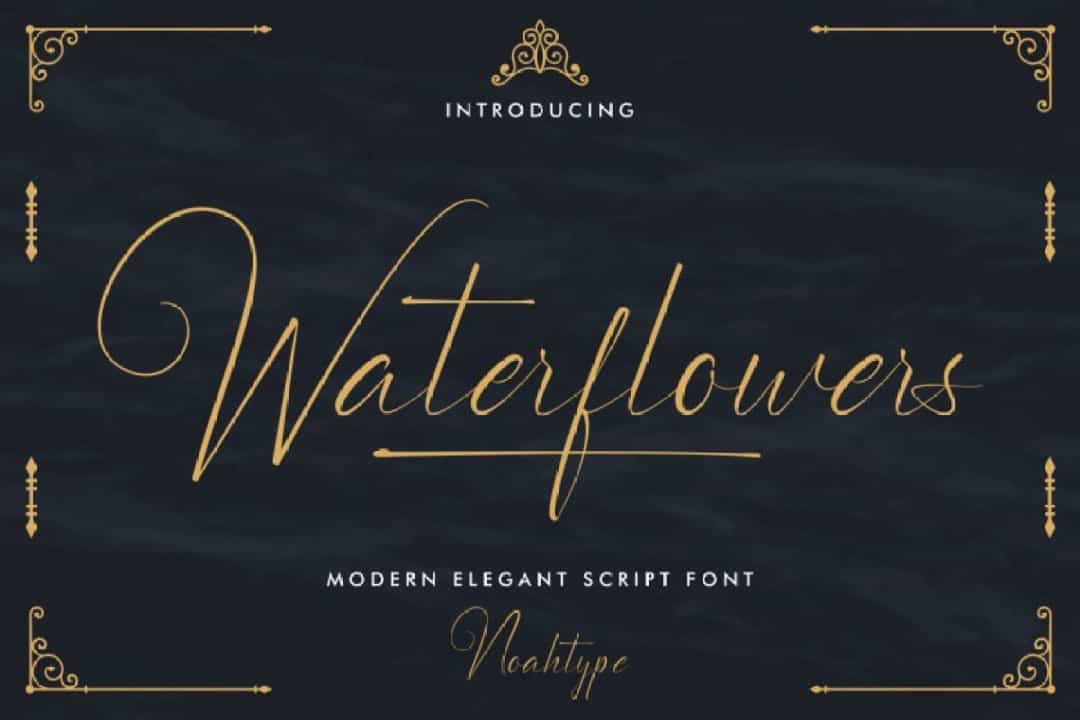 Waterflowers Font Image 1