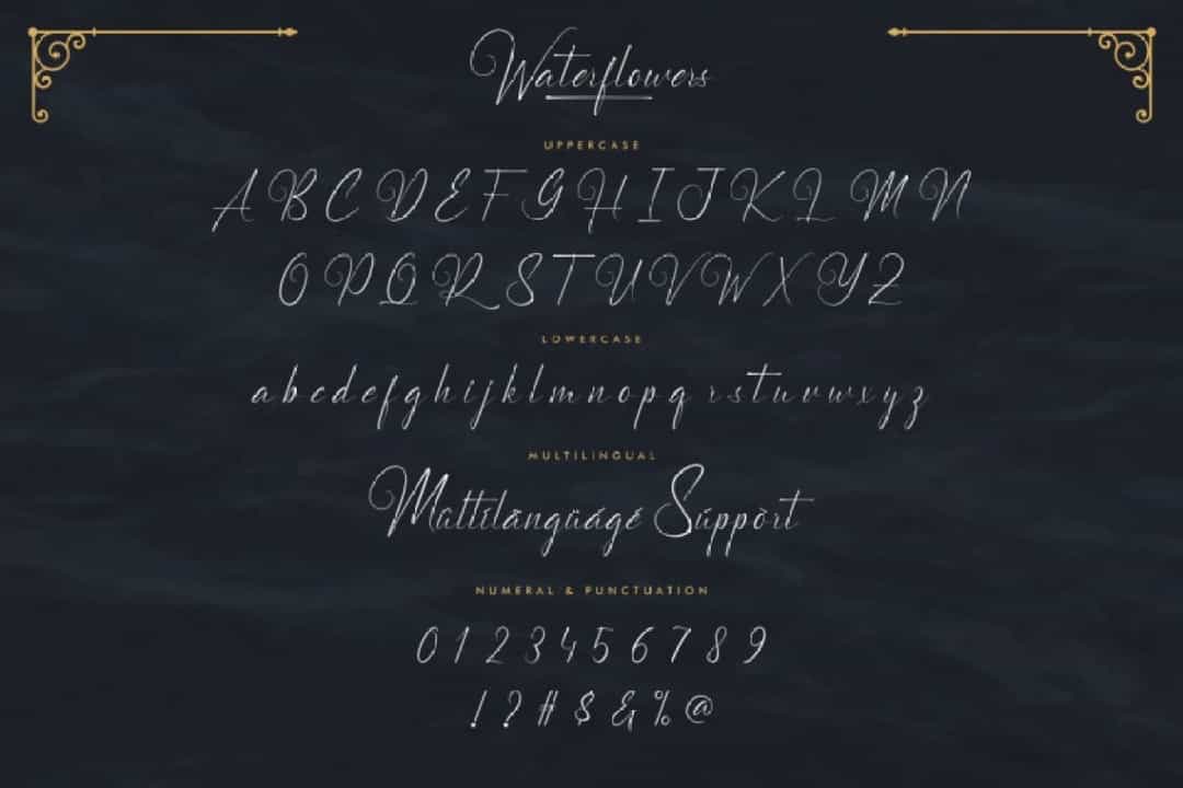 Waterflowers Font Image 3