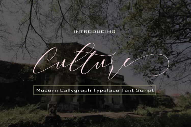 Culture Script Font Image 1