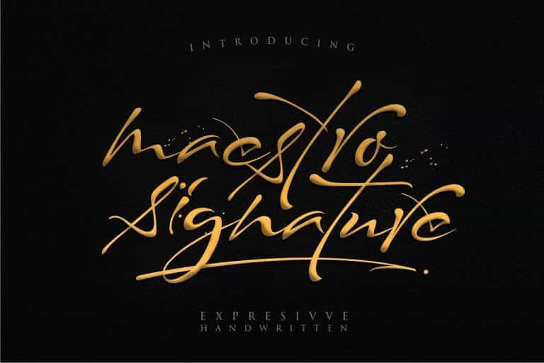 Maestro Signature Font Image 1