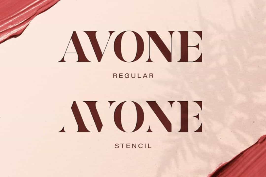AVONE Font Image 2