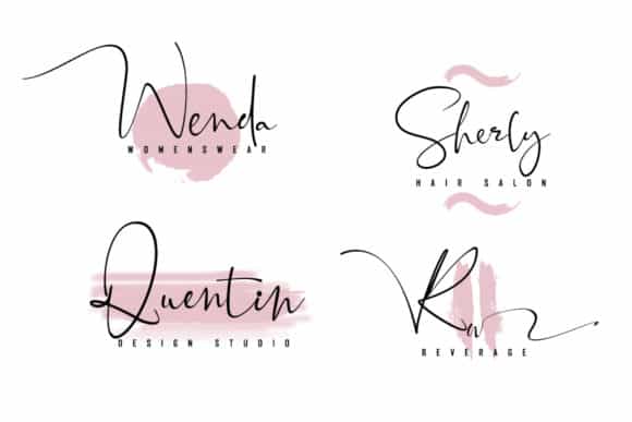 Black Pink Signature Font Image 2
