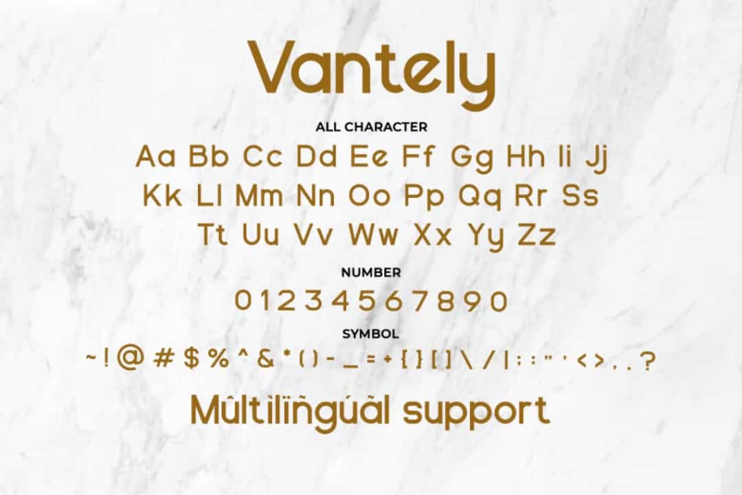 Vantely Font Image 3