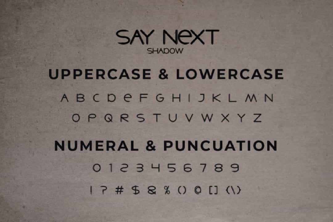 Say Next Font Image 2