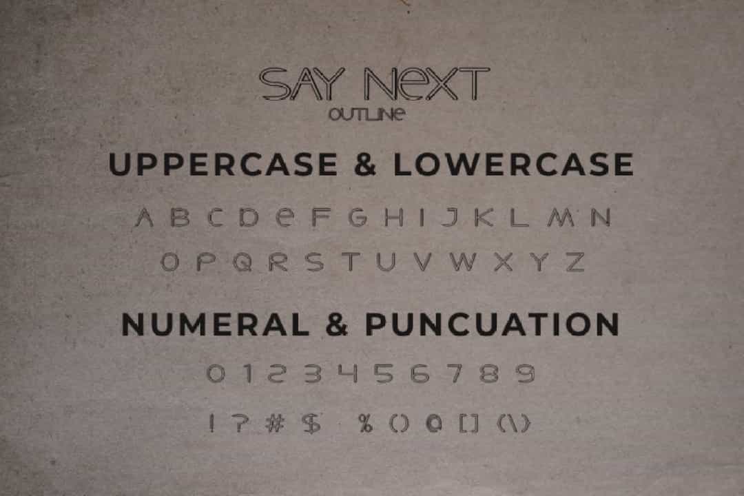 Say Next Font Image 3