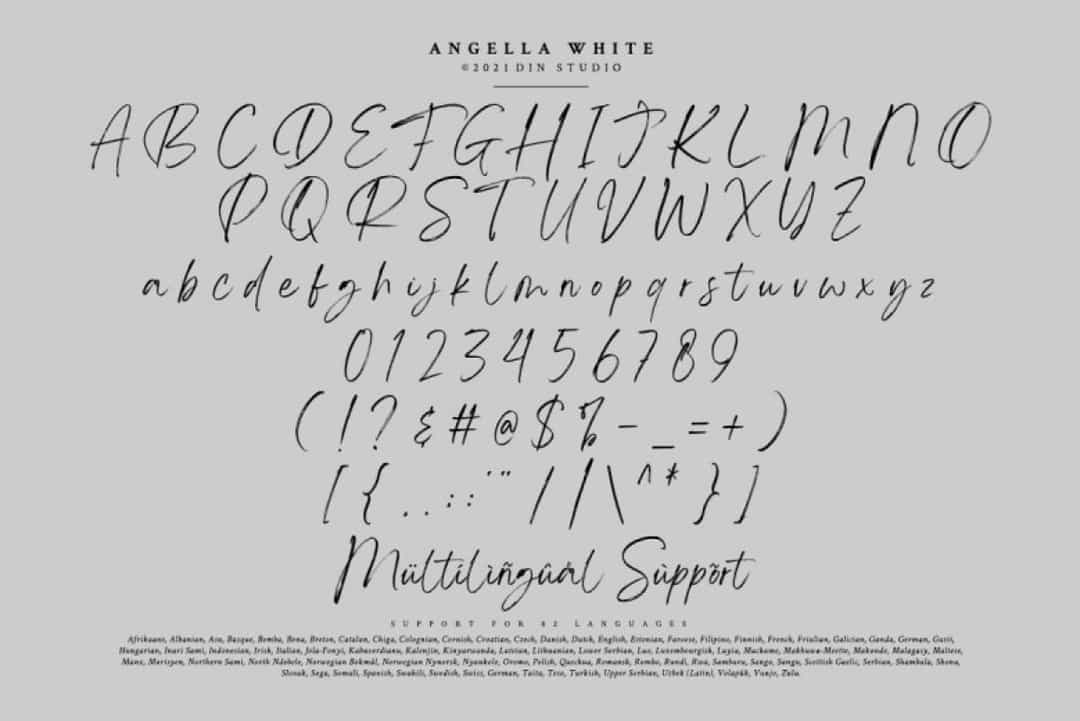 Angella White Font Image 3