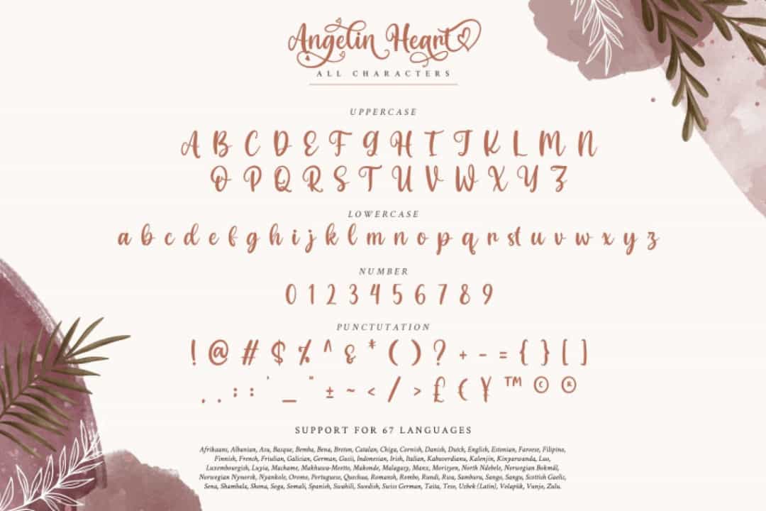 Angelin Heart Font Image 3