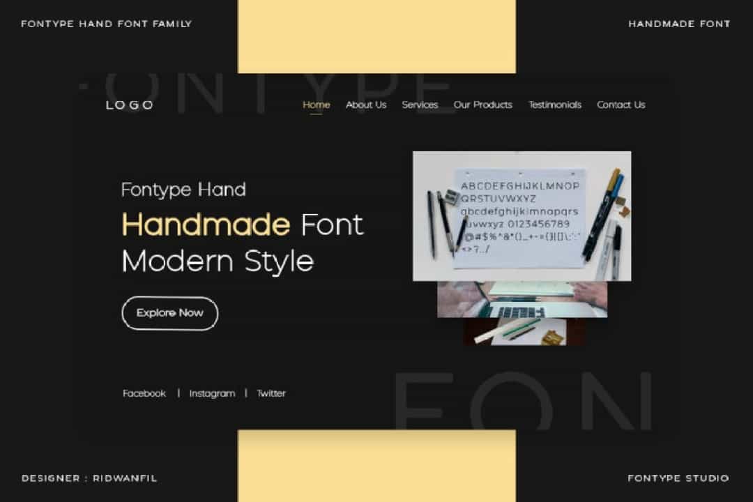 Fontype Hand Font Image 3
