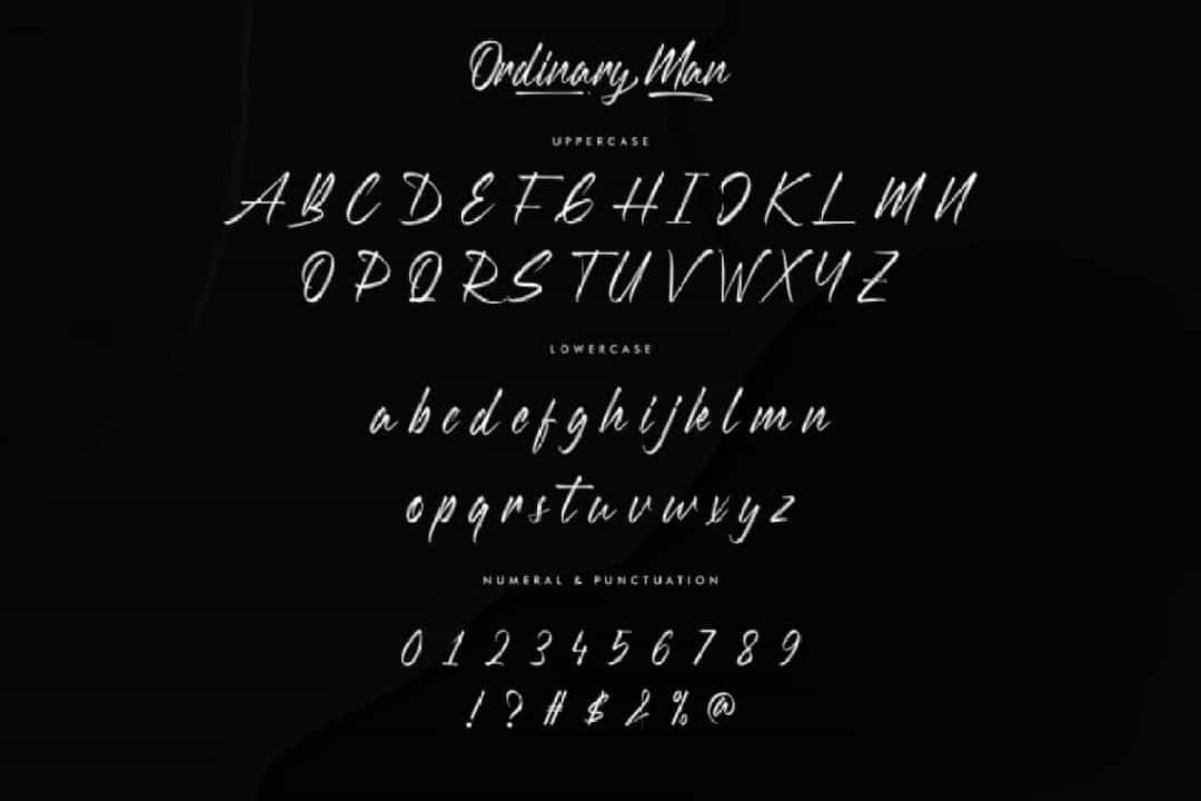 Ordinary Man Font Image 3