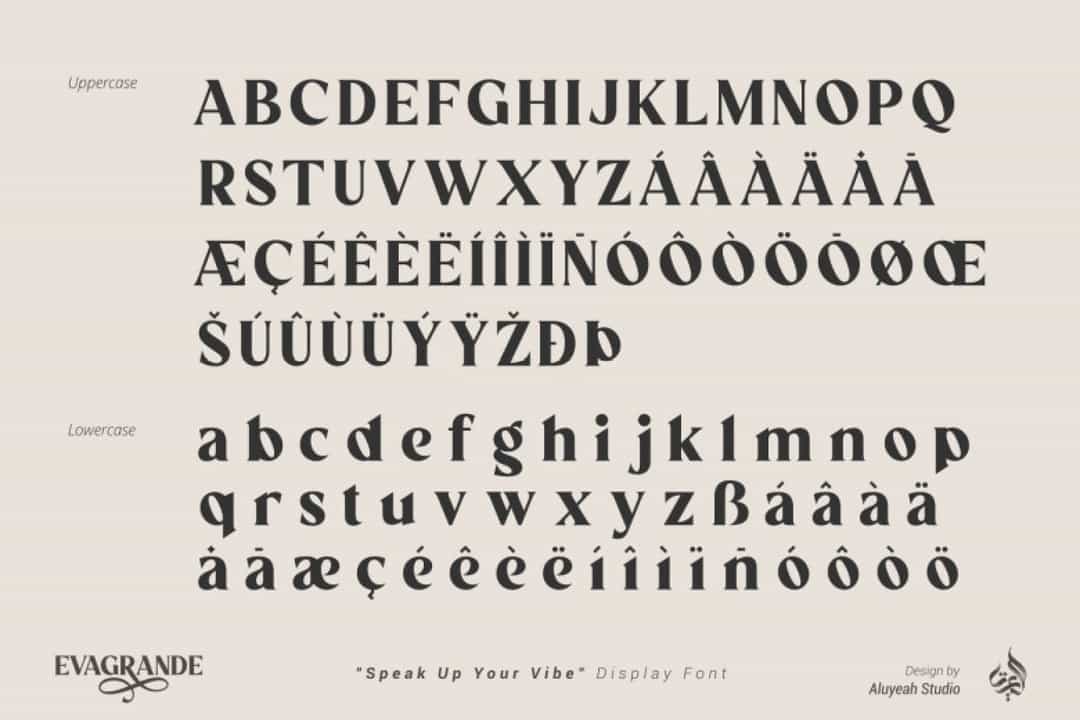 Evagrande Font Image 2