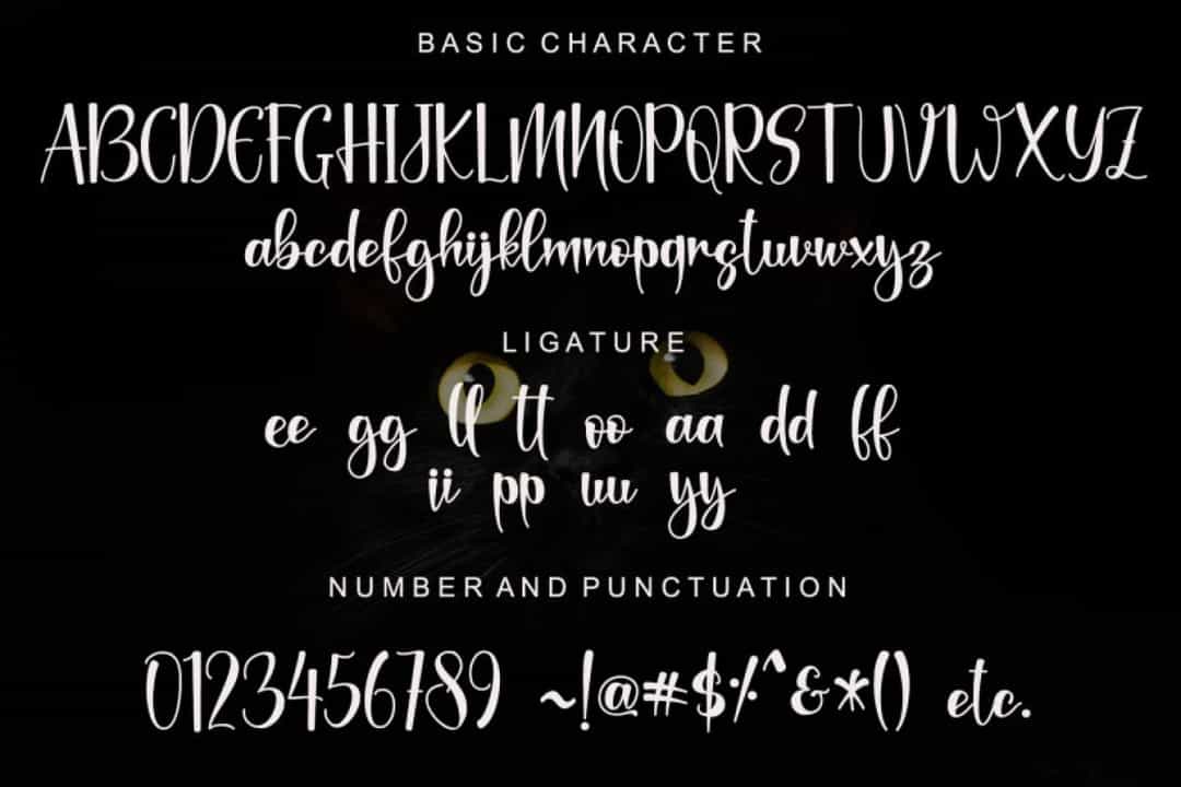 Black Catthie Font Image 3