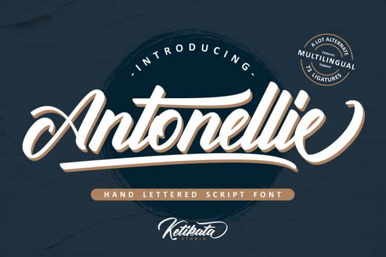 Antonellie Calligraphy Font Image 1
