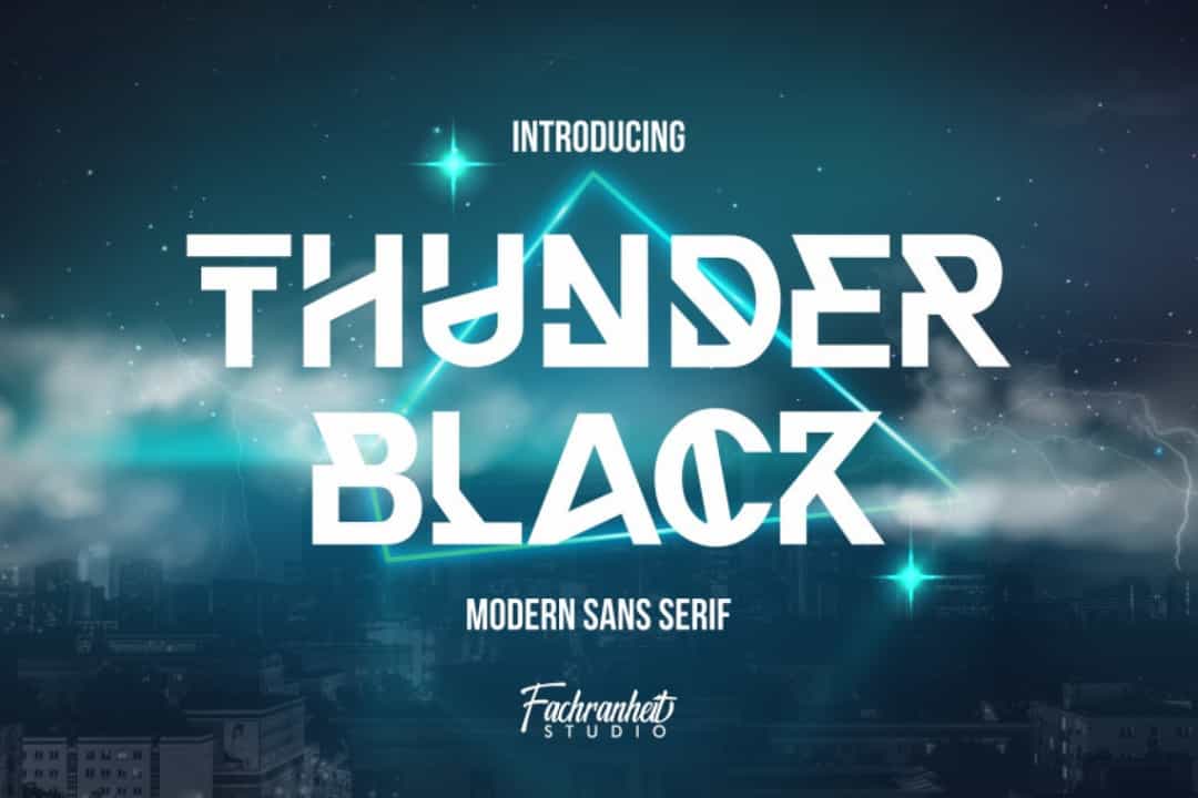 Thunder Black Font Image 1