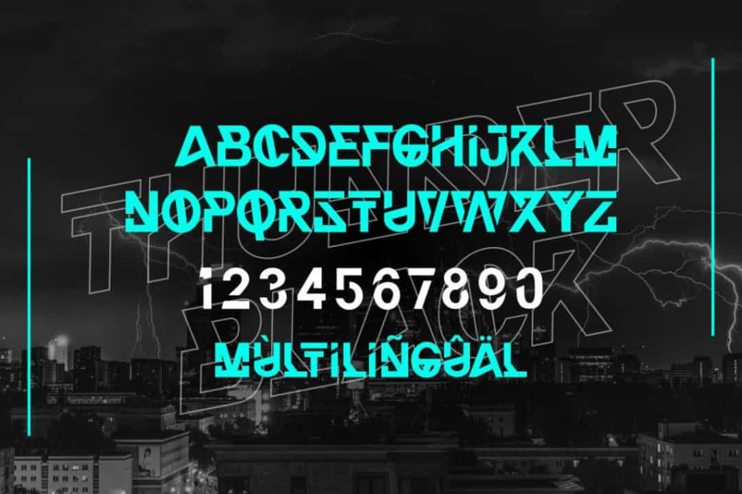 Thunder Black Font Image 3