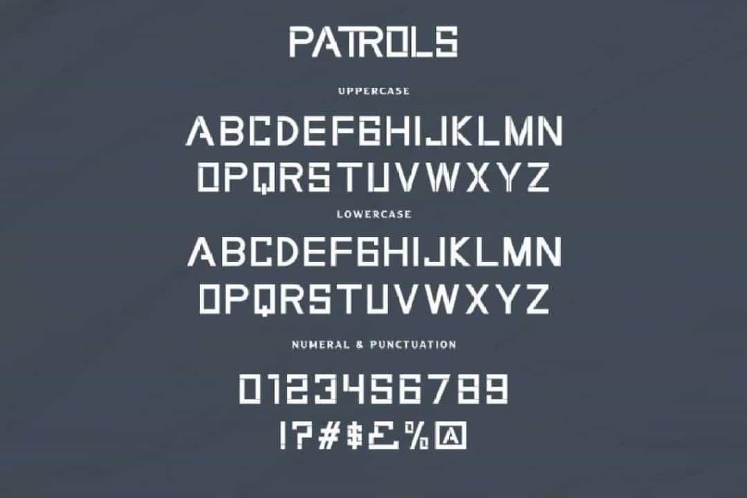 Patrols Font Image 3