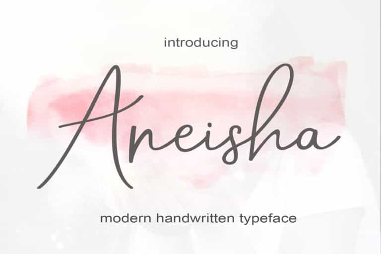 Aneisha Script Font Image 1