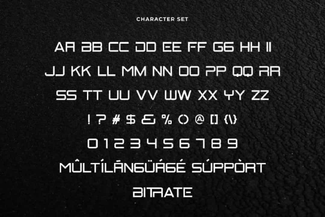 Bitrate Font Image 3