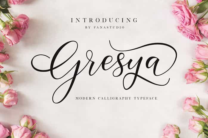 Gresya Script Font Image 1