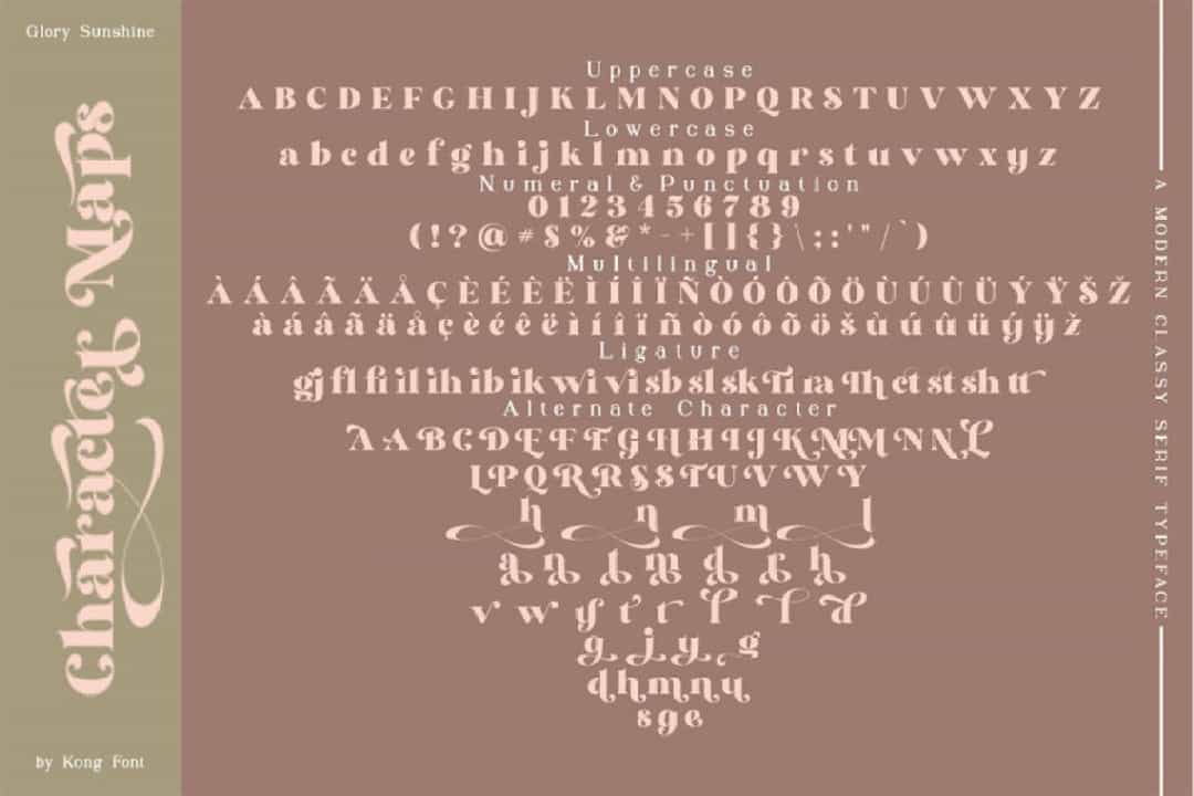 Glory Sunshine Font Image 3